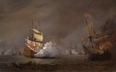 Sea Battle of the Anglo-Dutch Wars by Willem van de Velde the Younger